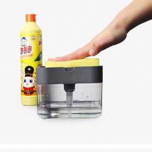ที่กดสบู่เหลวแบบแมนนวล 2 in 1 พร้อมที่วางฟองน้ำสำหรับห้องน้ำและห้องครัว - Product Image 5
