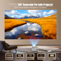 Nouveau projecteur L018 Full HD 1080p Android 14 avec télécommande vocale, home cinéma, projecteur vidéo intelligent portable mini