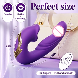 U-Shaped Três-em-Um Multi-Funcional Dildo Patting & <span class=keywords><strong>Sex</strong></span> Toys com Chupando & G-Spot Vibrações - Product Image 4
