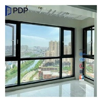 Puertas y Ventanas Abatibles de Aluminio Europeo PDP con Rejillas, Apertura Exterior, Eficiencia Energética para Balcón