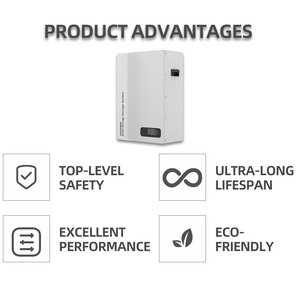 Batterie murale de capacité moyenne 5120Wh 100Ah, BMS intelligent avec surveillance, compatible avec la plupart des onduleurs hybrides, spécifications UE - Product Image 4