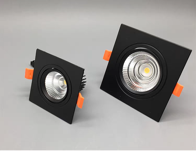 Modern Recessed7W LED Downlight Square Aluminum Housing High Brightness Anti-Glare 3000K/4000K/6000K Color Temp Easy