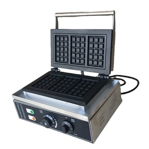 Nouvelle machine à gaufres commerciale en aluminium moulé, forme grille, avec revêtement antiadhésif, haute productivité, pour gaufres belges - Product Image 2