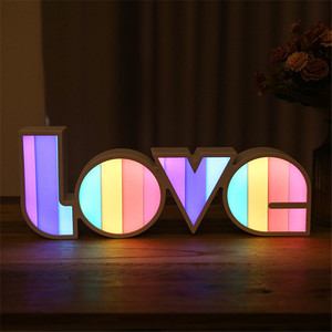 New love Sign 3d LED <strong>Night</strong> <strong>Light</strong> USB Cable Indoor Room Decorative Anniversary Lamp Children Kids <strong>Baby</strong> - Product Image 1