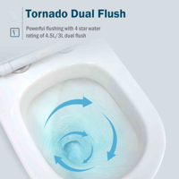 WC suspendu en céramique au design moderne, à chasse d'eau Tornado, pour salle de bain – Vente chaude