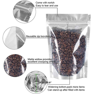 Transparent Food Clear <strong>Zip</strong> Lock Resealable Plastic Packaging Stand up <strong>Pouch</strong> With Zipper - Product Image 2