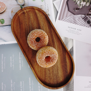 Walnut Wood Oval Serving <b>Tray</b> Large Medium <b>Small</b> Restaurant Use Elegant Modern Minimalist Style - Product Image 2