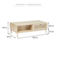 Ensemble de table basse en bois naturel au design moderne et écologique pour café et salon de thé Les tailles varient
