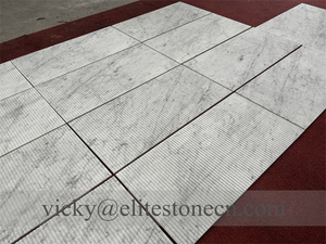 Decoración de Pared con Diseño de <span class=keywords><strong>Flauta</strong></span> <span class=keywords><strong>Curva</strong></span>, Azulejo de Mármol Blanco con Diseño de <span class=keywords><strong>Flauta</strong></span>, Piedra Blanca con Diseño de <span class=keywords><strong>Flauta</strong></span> - Product Image 2