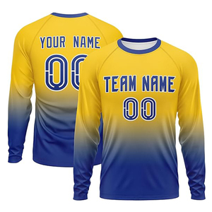 Maillots de baseball sublimés OEM d'usine pour hommes, couleur dégradée, uni, boutonnés, personnalisables - Product Image 1