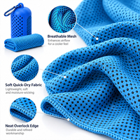 Serviette rafraîchissante Cooling Plus noire 40"x12" (30*100 cm) – Lot de 3 en 1 avec nouvelle technologie de refroidissement rapide