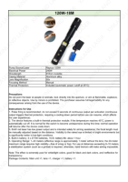 Allumeur laser infrarouge portatif 240W, portée maximale 18m avec lunettes de sécurité, allumage à distance des feux d'artifice, répulsif anti-moustiques