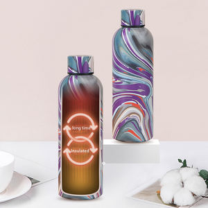 Nuevas Botellas y Termos Deportivos Portátiles de Acero Inoxidable 304, Estilo Moderno, Boca Pequeña, con Diseño Floral - Product Image 4