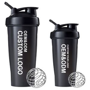 Botella de Agua Deportiva de Plástico Personalizada OEM y ODM, Vaso Mezclador para Gimnasio de 400 ml, 600 ml, 800 ml con Logotipo - Product Image 1