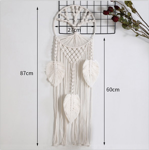 Bohème fait à la main <span class=keywords><strong>macramé</strong></span> tapisserie tenture murale <span class=keywords><strong>arbre</strong></span> <span class=keywords><strong>de</strong></span> <span class=keywords><strong>vie</strong></span> capteur <span class=keywords><strong>de</strong></span> rêves décor <span class=keywords><strong>de</strong></span> chambre pour filles accessoires - Product Image 5