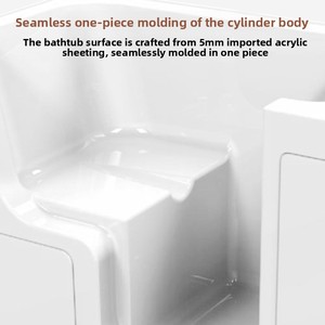 Baignoire accessible aux personnes âgées et handicapées, <span class=keywords><strong>avec</strong></span> ouverture de <span class=keywords><strong>porte</strong></span>, <span class=keywords><strong>pour</strong></span> la maison, spa à température constante, massage à bulles hydrauliques, accoudoirs intégrés - Product Image 4