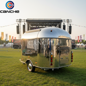 Camions de nourriture mobiles de restaurant haut de gamme à vendre fabricants de chariots distributeurs automatiques de collations en acier inoxydable Trailer Street - Product Image 3