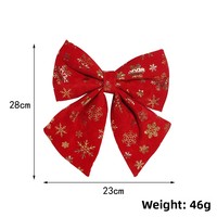 Grand nœud flocon de neige de Noël de haute qualité avec estampage à chaud, ornement suspendu pour sapin de Noël et vitrine de centre commercial, décoration de fêtes