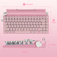 Clavier de machine à écrire sans fil de style rétro personnalisé pour IPAD PC/ordinateur portable Mac-Clavier de jeu