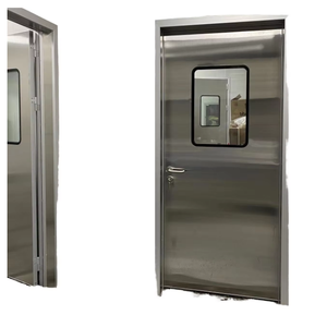 Puerta Interior de Acero Inoxidable 304 para Hospital, con Aislamiento Térmico, Acabado de Superficie, Diseño Chino para Equipo GMP, <span class=keywords><strong>Precio</strong></span> de Fábrica - Product Image 1