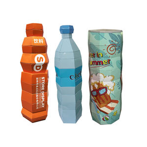 Atrayendo creatividad personalizada Cartón corrugado Pantalla emergente Llamativa Herramienta de promoción de marketing fuera de línea Exhibición de botellas - Product Image 1