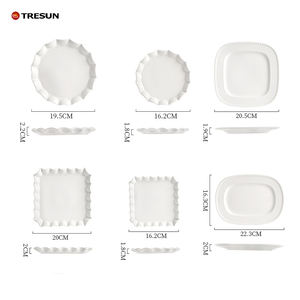 Assiette de service en céramique gaufrée blanche ronde pour pâtes, steak, dessert, petit-déjeuner, salade, dîner, vaisselle de restaurant - Product Image 6