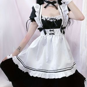 Tenue de demoiselle d'honneur Cosplay Robe Lolita japonaise mignonne Noir Blanc Polyester Taille adulte Taille unique - Product Image 4