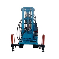 Foreuse hydraulique diesel sur chenilles pour puits d'eau, machine de forage de 100 m de profondeur pour l'approvisionnement en eau des fermes