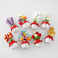 Pot Bunga Jamur Rajutan Tangan dengan Desain Jamur Cottagecore Kawaii yang Lucu untuk Hari Ibu dan Penghargaan Guru
