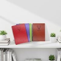 Carnet de notes personnalisé en cuir avec couverture rigide, format A5, journal quotidien d'amélioration personnelle, de gratitude et de pleine conscience