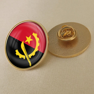 เข็มกลัดธงรูปธงชาติโลกทำจากโลหะอีพ็อกซี่ชุบทอง - Product Image 3