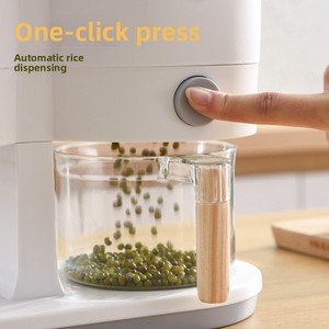 Contenedor <span class=keywords><strong>de</strong></span> Arroz con Taza Medidora, Dispensador <span class=keywords><strong>de</strong></span> Cereales con Tapas para Almacenamiento en Cocina, Despensa, Arroz, Soja, Maíz - Product Image 2