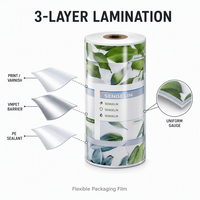 Fabricant de films d'emballage plastique en rouleau, impression numérique, fournisseur de films d'emballage flexibles imprimés sur mesure, taille personnalisée