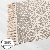 Gewebter quadratischer Teppich für Wohnzimmer, Schlafzimmer, Nachttisch, Bodenmatte, modernes, einfaches geometrisches Muster, maschinenwaschbar, anpassbar