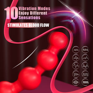 Vibrateur clitoridien <span class=keywords><strong>à</strong></span> léchage de langue avec plug anal <span class=keywords><strong>à</strong></span> queue perlée, double stimulation, étanche, en silicone, jouet sexuel pour femmes et couples - Product Image 2