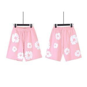 Pantaloncini in <span class=keywords><strong>denim</strong></span> stampati in cotone a maniche corte casual da <span class=keywords><strong>uomo</strong></span> con elastico in vita, ideali per il dropshipping di brand di moda. - Product Image 4