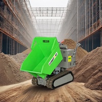 L'écran LCD KONSTANT affiche la voie électrique Dumper Hydraulique Basculement Skid Steer Loader Concrete Buggies Electric Mini Dumper