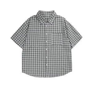 Camisa de Franela de Alta Calidad Personalizada para Hombre, Corte Cuadrado, Estilo Casual a la Moda, Manga Corta, con Botones - Product Image 2