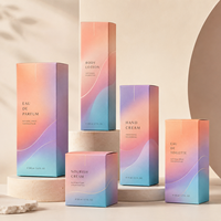 Boîte en carton blanc pliable avec gaufrage et dorure personnalisés pour crème pour le visage, masque facial, emballage de cosmétiques