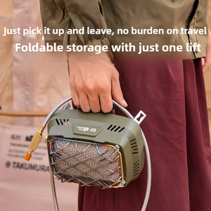 Açık Hava Gazlı Kamp Ocak Başlığı Kamp Kış Isıtma Mini Taşınabilir Kızılötesi Dağ Ocak Isıtma Ocak - Product Image 2