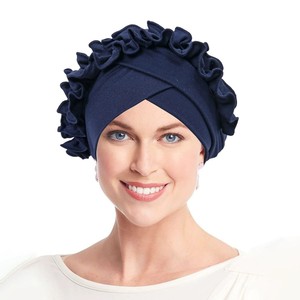 Hijab long à motif floral croisé sur le devant, bonnet respirant, foulard tendance pour femmes musulmanes, bonnet hijab de couleur unie - Product Image 6