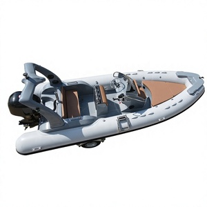 Nuevo modelo de bote inflable de PVC RIB de 580 cm con suelo de fibra de vidrio, en venta en Italia. Bote recreativo, bote de pesca, bote deportivo. - Product Image 4