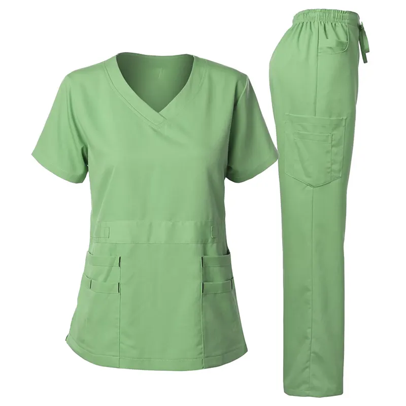 ชุดสแปนเด็กซ์ทอ20ชุดเสื้อ + กางเกงชุดสครับชุดเครื่องแบบทางการแพทย์ออกแบบได้ตามต้องการ
