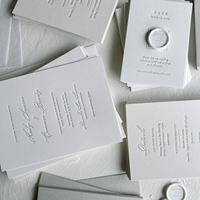 Cartes de mariage personnalisées imprimées, format A5, gaufrage à l'or, couverture rigide plate, invitation de mariage avec inserts