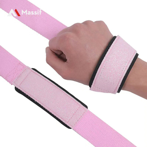 Venta al por mayor correas de levantamiento de pesas de entrenamiento Deadlift logotipo personalizado muñequera gimnasio Powerifting muñequeras - Product Image 5