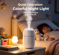 Humidificateur ultrasonique de bureau mini, alimentation USB, fonctionnement silencieux, diffuseur d'arômes, options multicolores, chambre, hôtel, fourni par l'usine