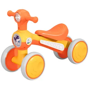 Anak-anak baru skuter bayi 1-3 tahun anak laki-laki dan perempuan empat roda mainan keseimbangan mobil walker anak-anak sepeda geser