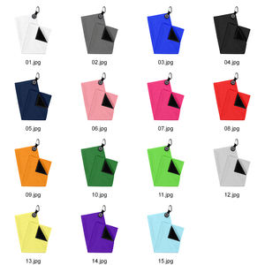 Serviette de golf magnétique avec brosse de nettoyage 2-en-1, nettoyeur de balles en microfibre gaufrée avec brosse intégrée pour clubs - Product Image 2