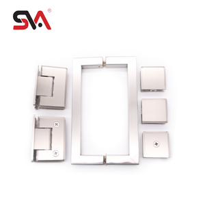 Design moderne SVA-9007 en laiton massif charnière <span class=keywords><strong>de</strong></span> douche à 90 degrés <span class=keywords><strong>poignée</strong></span> <span class=keywords><strong>de</strong></span> <span class=keywords><strong>porte</strong></span> en verre carrée avec ensemble <span class=keywords><strong>de</strong></span> charnières à pince pivotante - Product Image 2