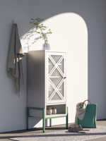 Porte-manteau et banc à chaussures vintage en métal sur pied, montage facile pour chambre à coucher ou entrée, meubles de salon élégants